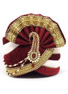 Maroon And White Safa Vol 1 Velvet With Less Wedding Wear Mens Collection Safa 17